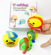 4-Pack Vomiting Puking Egg Stress Balls, Fidget Toys Slime Ball  8-Pack Slim...