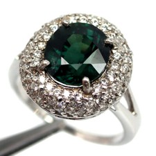 8x9MM. Green Sapphire 4 ct. Cubic Zirconia Ring 925 Sterling Silver Size 8.5