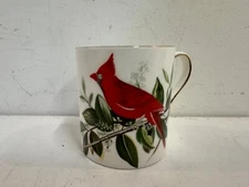 Vintage Royal Chelsea “Cardinal” Bird Porcelain Cup and Saucer