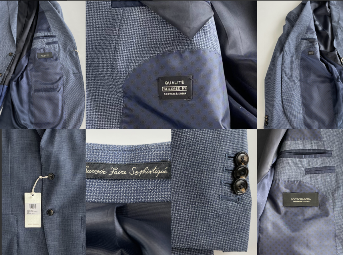 Scotch Soda Premium Mens Club Wool Sakko College Blazer Jacke