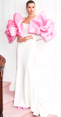 New NWT Christian Siriano Resort 2019 Runway Bow Shoulder Long Maxi Gown  Dress 4 | eBay