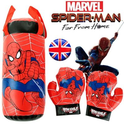 3er Set Kinder Boxhandschuhe Boxsack Avengers Spiderman Spielzeug Kinder Geschenk UK