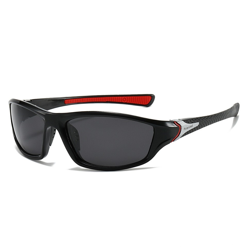 Black Wrap Around Sunglasses SKYWAY Polarized Sunglasses For Men