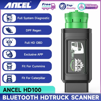 ANCEL HD100 PRO  HDOBD & OBD2 Code Reader for Diesel Trucks Semi Trucks Buses US