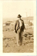 KALAMA, WASHINGTON 1921 ORIGINAL SEPIA PORTRAIT PHOTO, COWLITZ COUNTY 5.7 x 3.7
