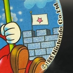 Mario Flag Menko Super Mario Bros Famicom Card Nintendo 1985 NES Japanese