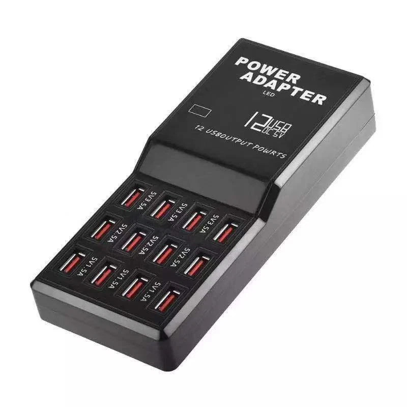 Multi 12 Port USB Charging Station Hub Desktop Wall Cell Phone Charger Organizer - Image 2 of 4