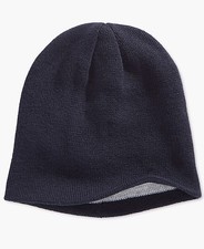  205 Alfani Men Blue Gray Reversible Knit Warm Winter Cap Hat Beanie One Size