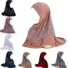 Muslim Women Instant Hijab Scarf One Piece Amira Turban Headscarf Shawl Wrap Cap