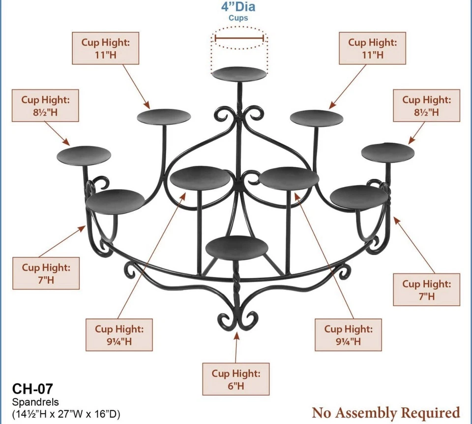 Candelabro Minuteman International - Spandrels CH-07 | Exhibición de velas navideñas | Foto 3 de 3