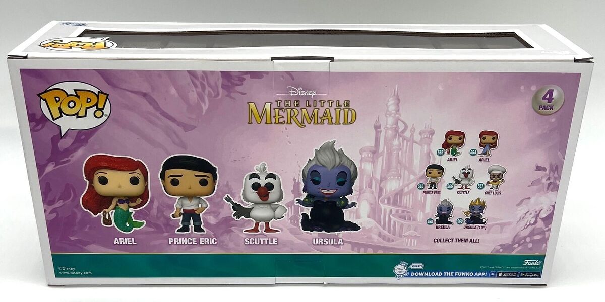 Funko Pop! Disney The Little Mermaid 4 Pack WMT Exclusive Funko Pop! Disney The Little Mermaid 4 Pack WMT Exclusive
