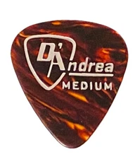 D’Andrea Guitar Pick-351-Tort w/Silver- Celluloid Pick-MEDIUM Gauge-Unused