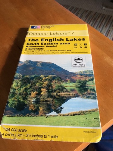 1998 ORDNANCE SURVEY OUTDOOR LEISURE MAP No 7 THE ENGLISH LAKES SOUTH EAST AREA