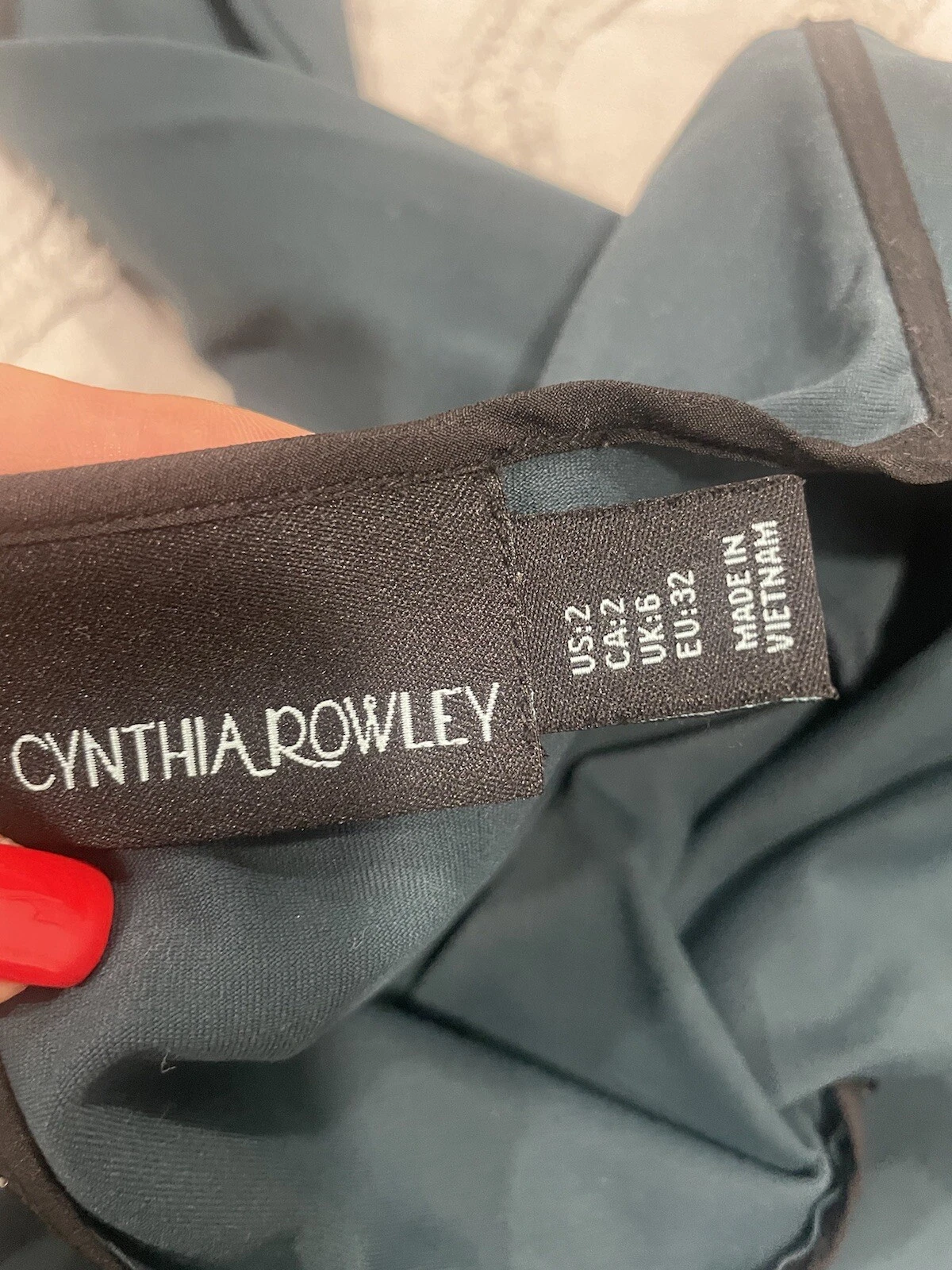 VETEMENTS Cynthia Rowley Abito elasticizzato verde. Taglia 2. Nuovo senza etichette.