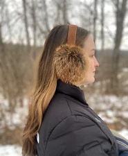 Real Fur Red Fox "Frosty Red" Earmuffs