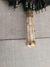Vintage Umbrella With gold and MOP Handle no hole or rip