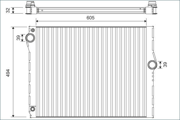 701172 VALEO Radiator, engine cooling for BMW