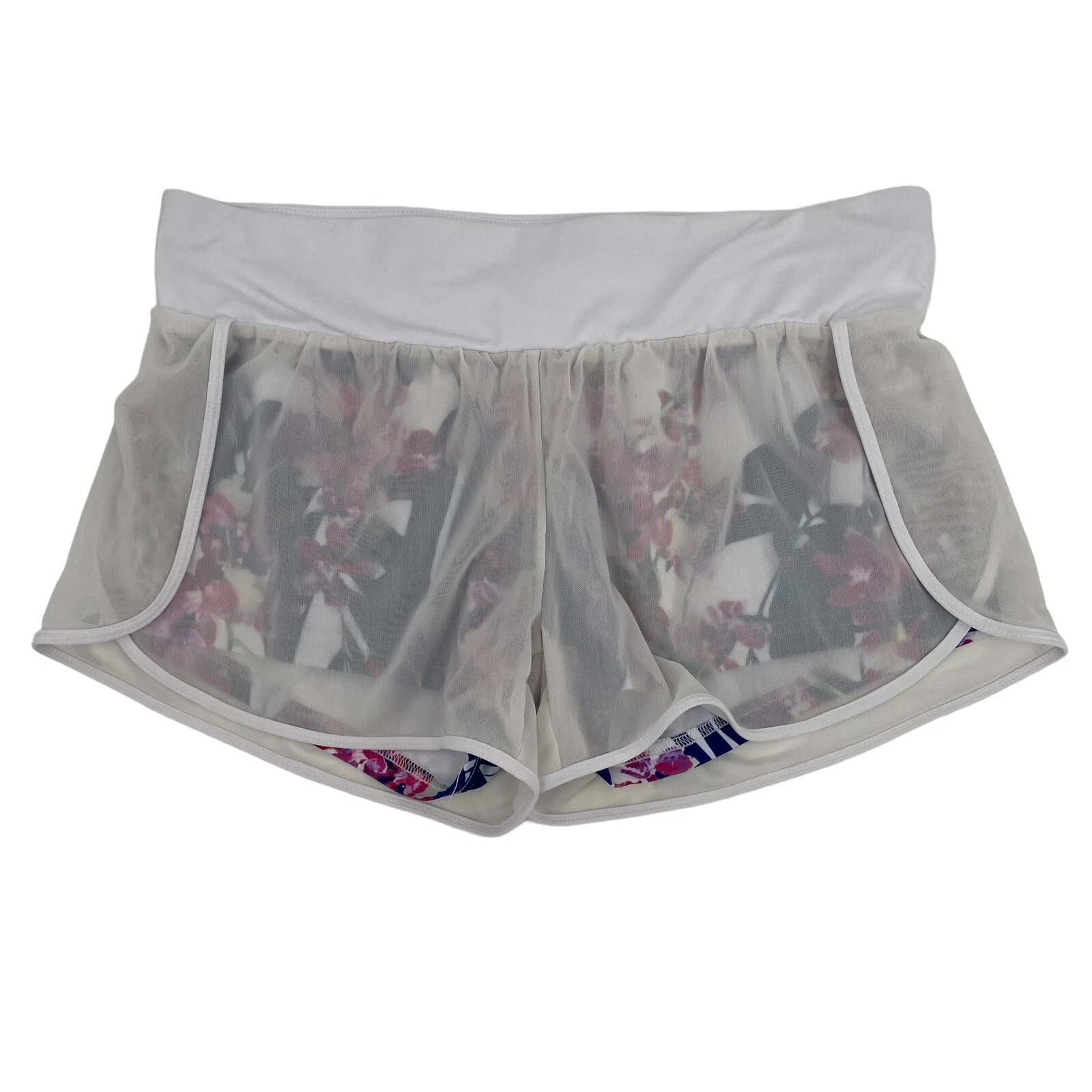 fabletics renata floral mesh active running athletic shorts