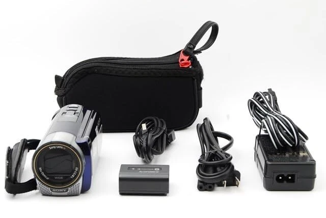 Sony Digital HD Video Camera Recorder CX180 Blue HDR-CX180 Good Condition Japan