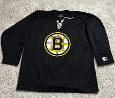 VINTAGE Boston Bruins Starter Jersey Men Large Black Gold Authentic NHL Hockey