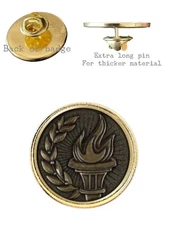 Victory Torch (A) 26mm Metal Lapel Domed Pin Badge