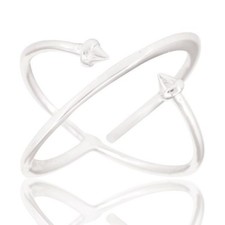 Solid 925 Sterling Silver Handmade Art Pyramid Design Stackable Ring Jewelry