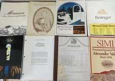 California Wineries Advertising Mirassou Simi Chateau St Jean, Sterling Beringer