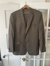 Jos. A Bank Reserve Men s SILK Wool Brown Herringbone Blazer Suit Jacket