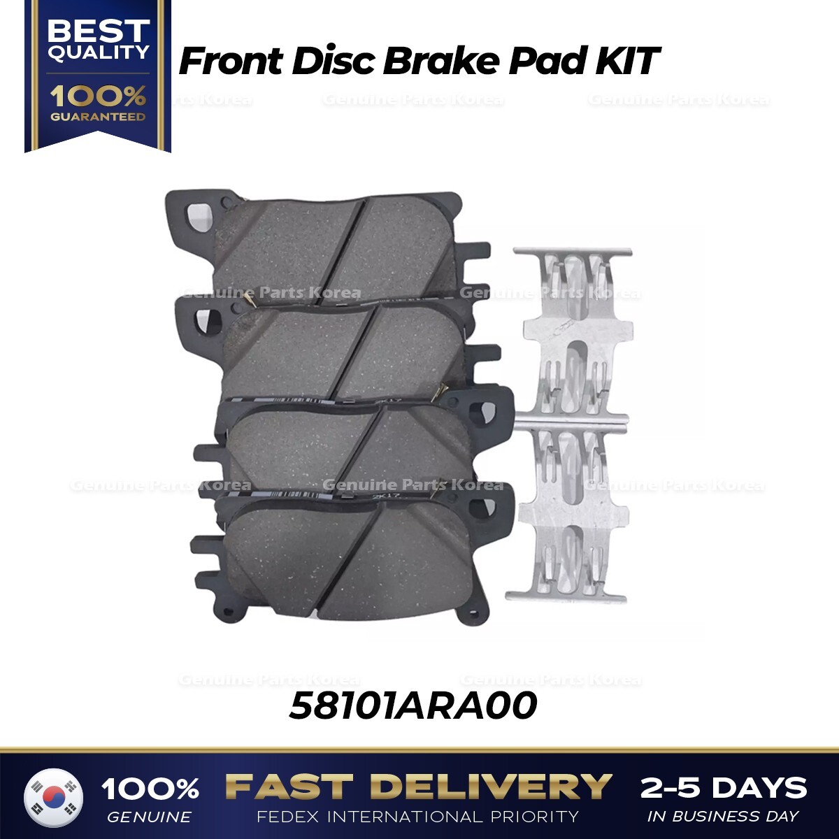 ⭐Genuine⭐ Front Disc Brake Pad KIT 58101ARA00 for Hyundai ⭐Genuine⭐ Front Disc Brake Pad KIT 58101ARA00 for Hyundai