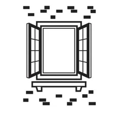 #162 Darice Embossing Folder Essentials  " WINDOW SHUTTER "  #1219-409