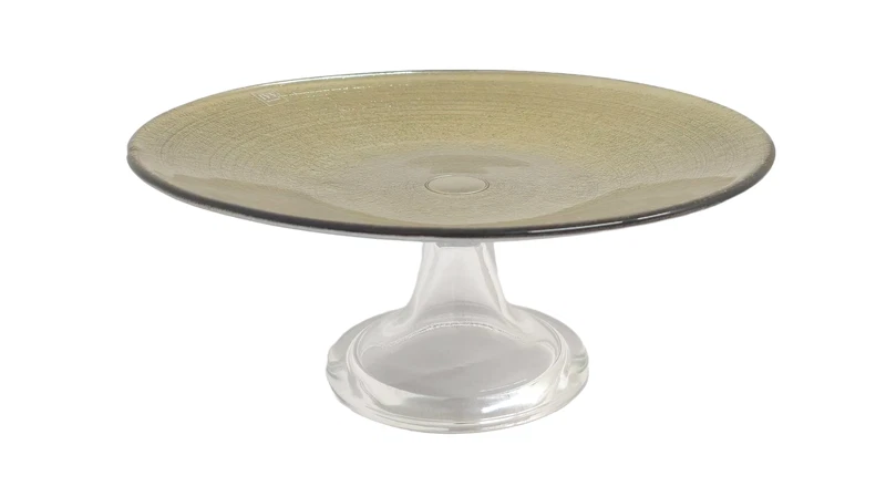 Alzata Centrotavola BOMBAY IVV Beige in Vetro 28 cm