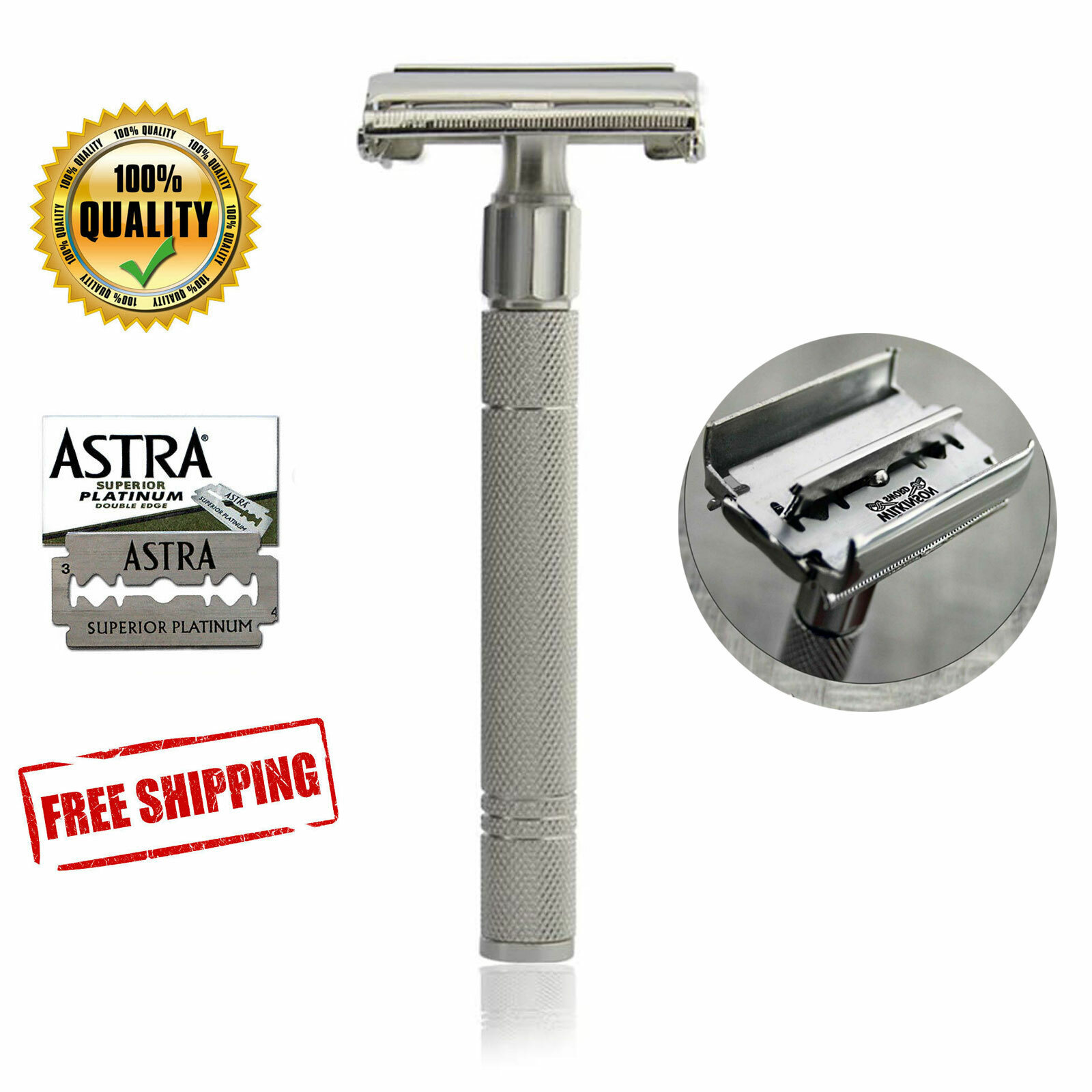 - Twist To Open Butterfly Design + 5 Astra Blades