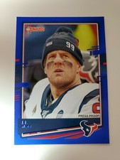 2020 Donruss JJ Watt BLUE PRESS PROOF ALTERNATE PHOTO card #113