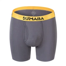 ZONBAILON Men's Underwear Bamboo Fiber Moisture-wicking Sports Long Boxer