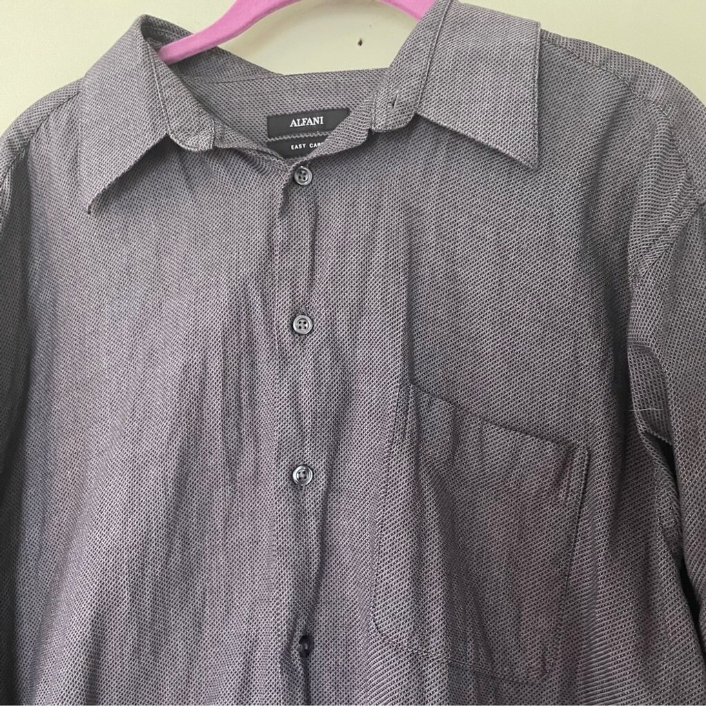 Alfani men’s patterned button down shirt - image 4
