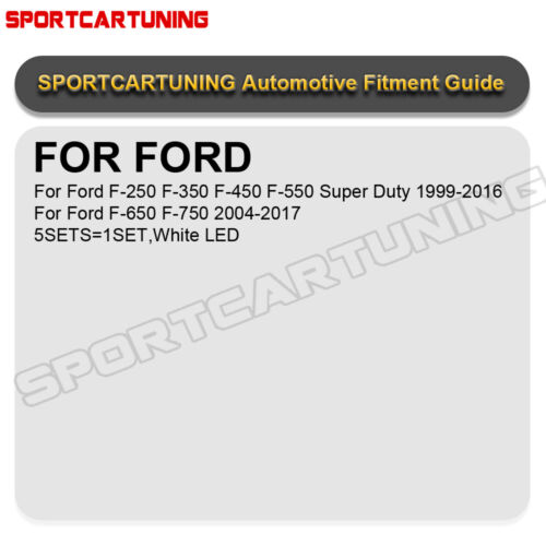 LED Cab Roof Running Marker Lights For Ford F250 F350 F450 F550 Super Duty 99-16 - Picture 11 of 12