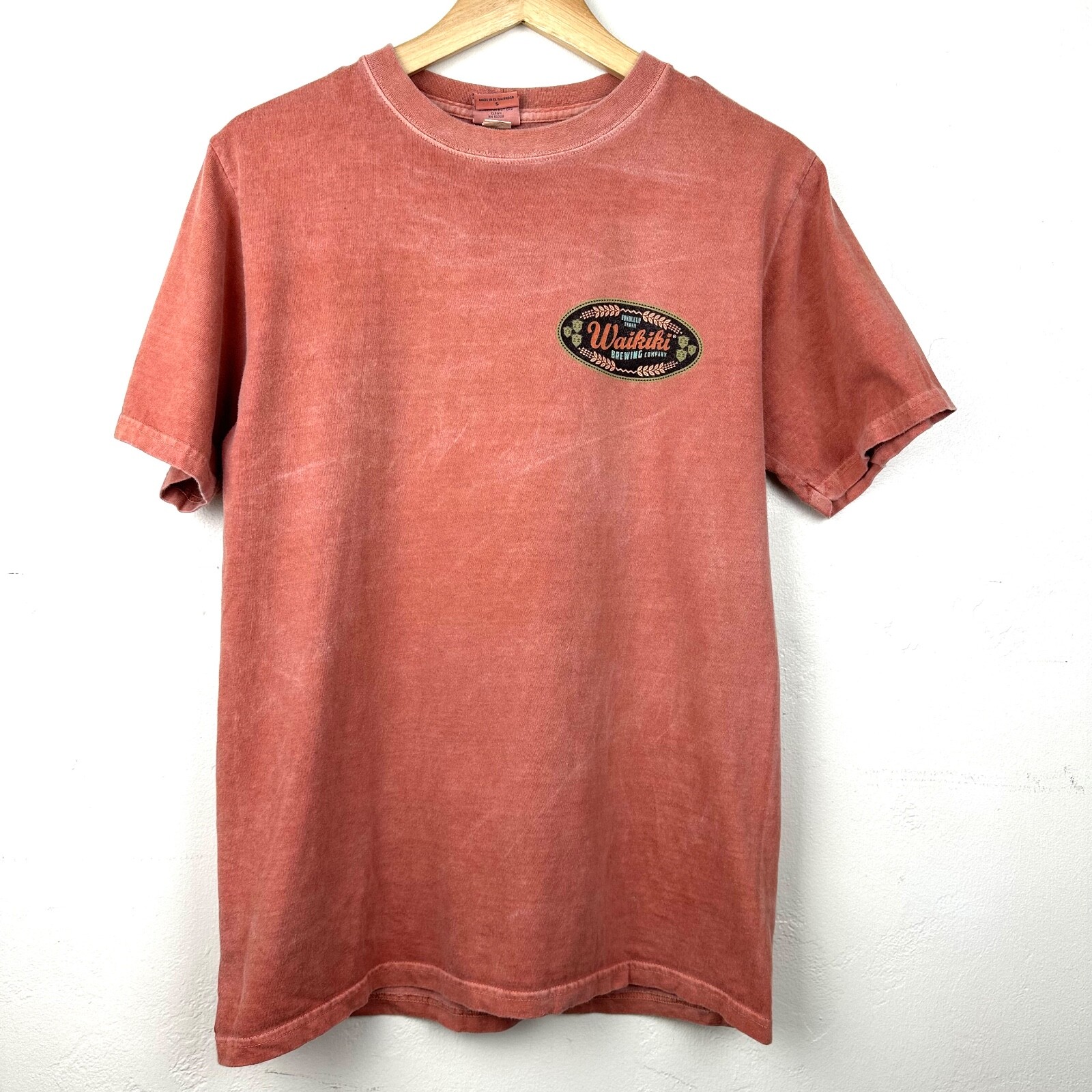 Crazy Shirts Hawaii Waikiki Brewing Company Chile Dyed Shirt Size Small