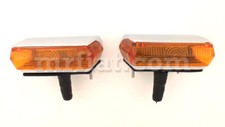 Siata Spring Glas 1300 1700 Gt Orange Front Lights Set New