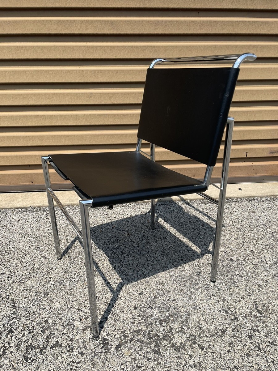 本革 レザー チェア ブラック×シルバー Eileen Gray① 本革 レザー チェア ブラック×シルバー Eileen Gray① Eileen