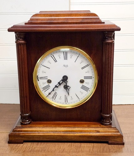 Vintage Sligh 8 Day Westminster Chime Bracket Clock Super Clean Working