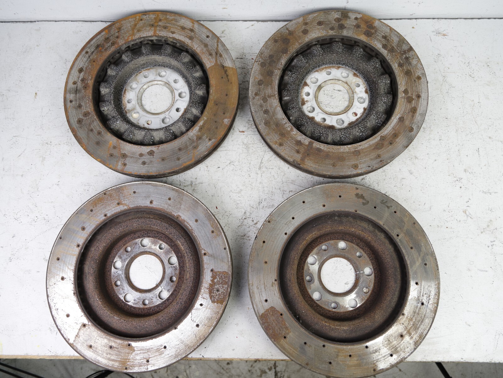 14-20 MASERATI GHIBLI AWD FRONT & REAR BRAKE ROTORS DISC SET OEM 52K