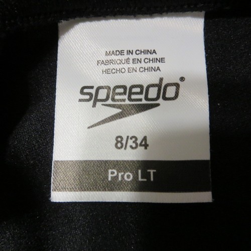 Speedo Women's Black Pro LT One Piece Swim Suit Size 8/34 SHIPPING INCLUDED - Picture 3 of 9