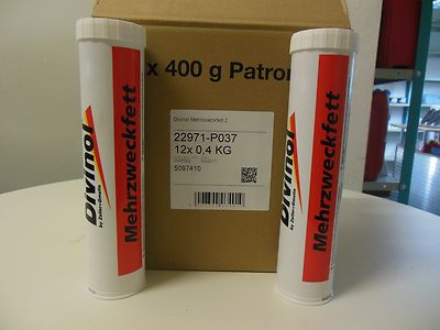 24 Divinol Fettkartuschen Mehrzweckfett – Je 400 Gramm, Perfekt Zum Schmieren Von Maschinen & Teilen