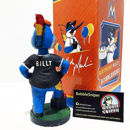 BILLY THE MARLIN Miami Marlins "Birthday Billy" Exclusive Mascot Bobblehead - Picture 6 of 7