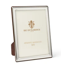 10x15 CORNICE PORTAFOTO in ARGENTO MASSICCIO 925 con retro in legno 10x15 * 7373