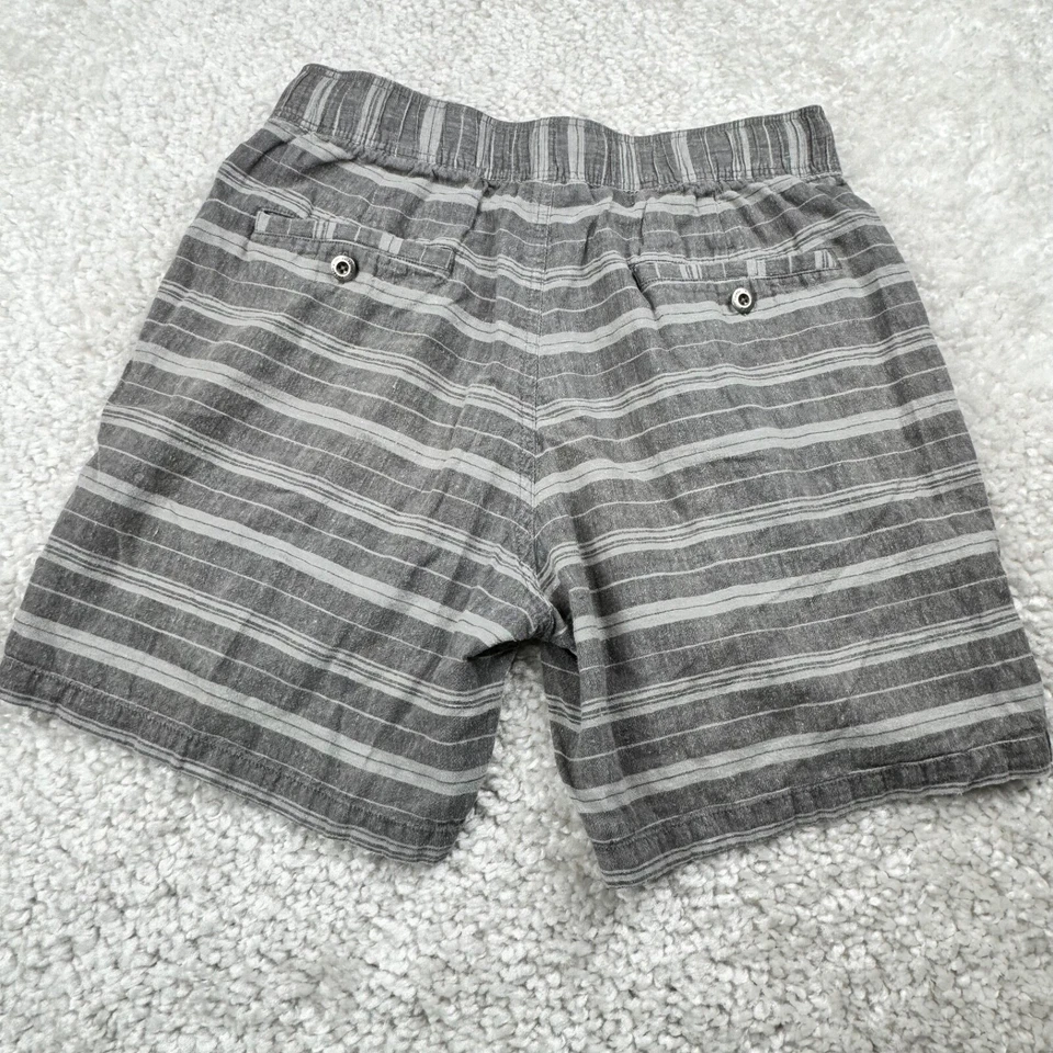 Pantalones Cortos Patagonia Mujer Pequeños Gris Rayas Algodón Bolsillos 6" Entrepierna Foto 2 de 4