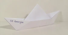 SS Georgie 8" Paper Boat Movie Prop Replica Custom Hand-Made Stephen King IT