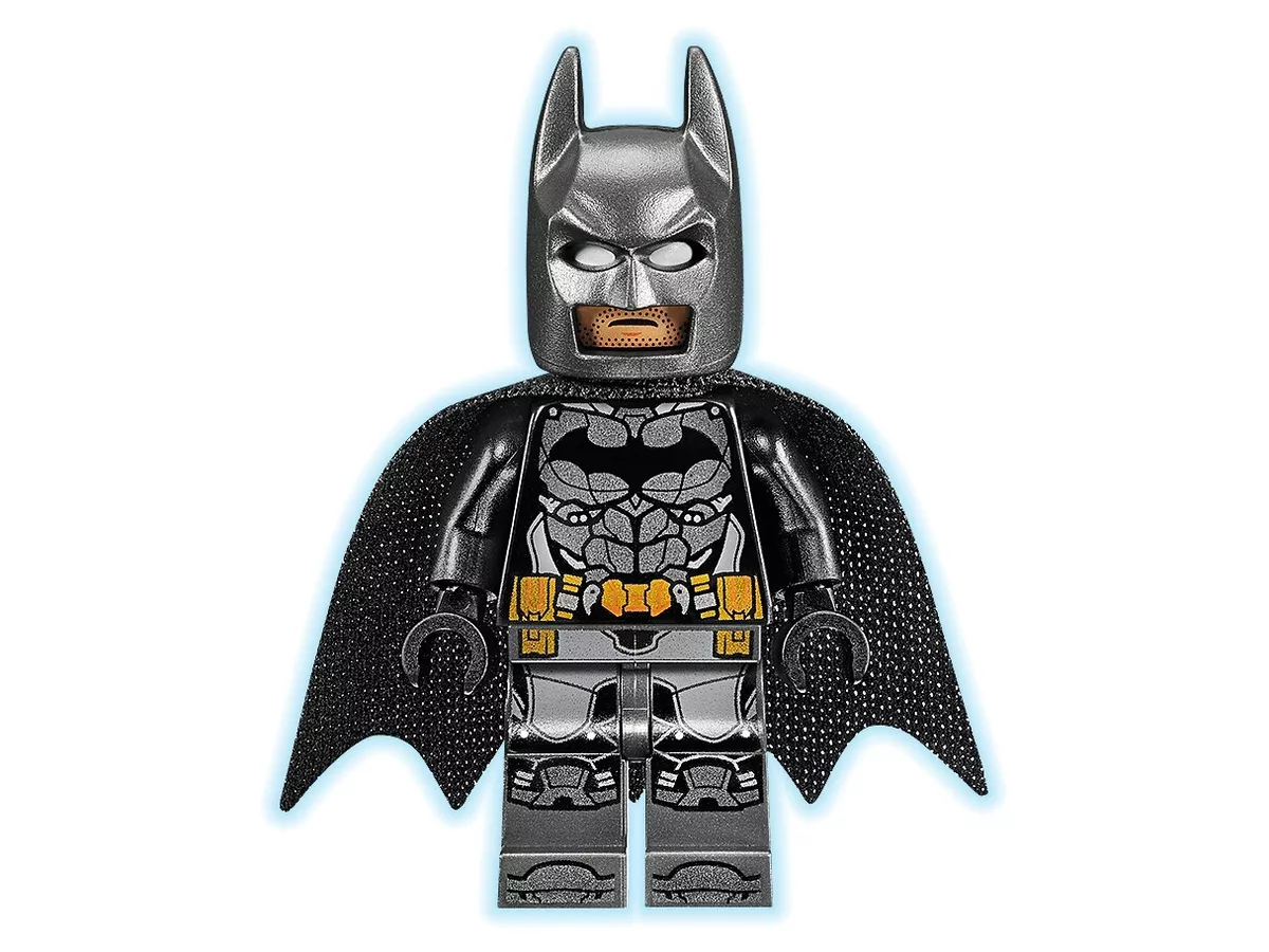 sh535 Lego DC Super Heroes 76112 Batman Pearl Dark Gray Armor Minifigure New