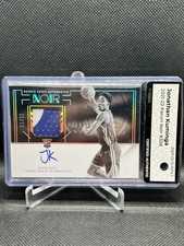 2021 22 Panini Noir Jonathan Kuminga RC Rookie Patch Auto /99 Hawks MBA Certify
