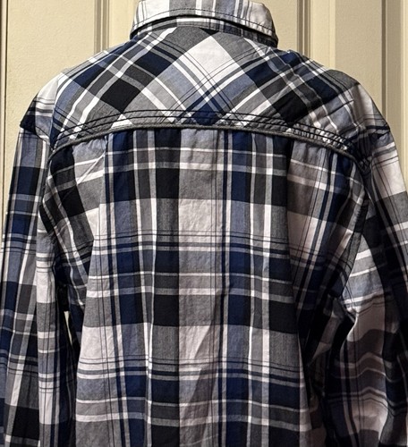 BKE ~ Buckle ~ Shirt ~ Men’s ~ Medium ~ Plaid ~ Black & White - Picture 11 of 20